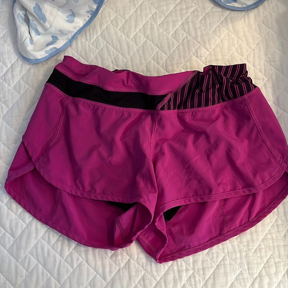 Purple lululemon shorts